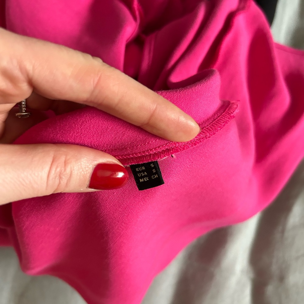Massimo Dutti Elegant Fuchsia Long Sleeve Dress - Picture 7 of 7